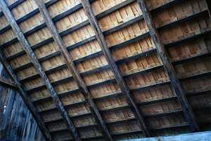 interior image of rebuild shed roofing