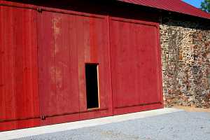 window installed into new custom barn door