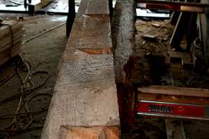 preparation of wood for barn restoration