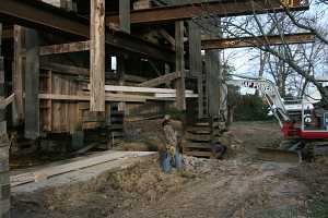 foundation renovation in progress