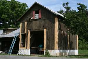 continued renovations to barn exterior