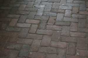 an old brick walkway