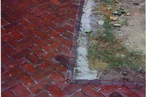 a brick walkway