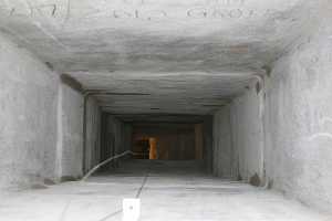 The interior of a newly repaired chimney flue