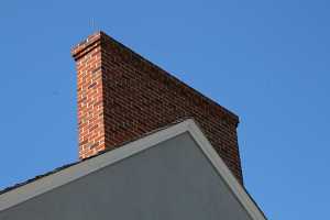 A large brick chimney