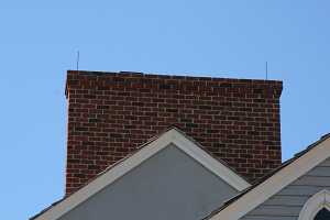 A large brick chimney