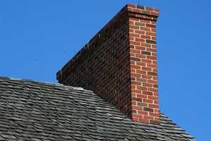 A large brick chimney