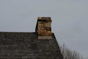 A stone chimney