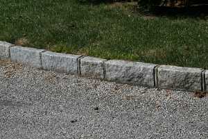 A close-up of cobblestone lining of a modern driveway