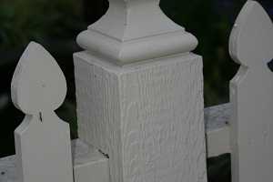 closeup of a fencepost