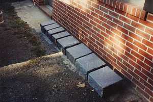 Line-up of custom cut square stones