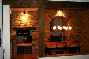 Restored stone kitchen