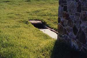 Water flow from a spring house