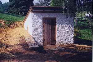 A stone spring house