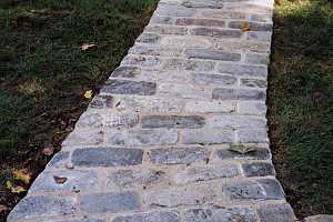 a twisted stone walkway