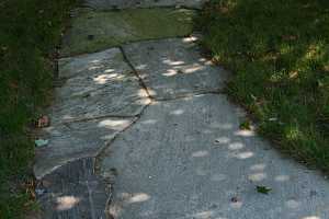 a level stone walkway